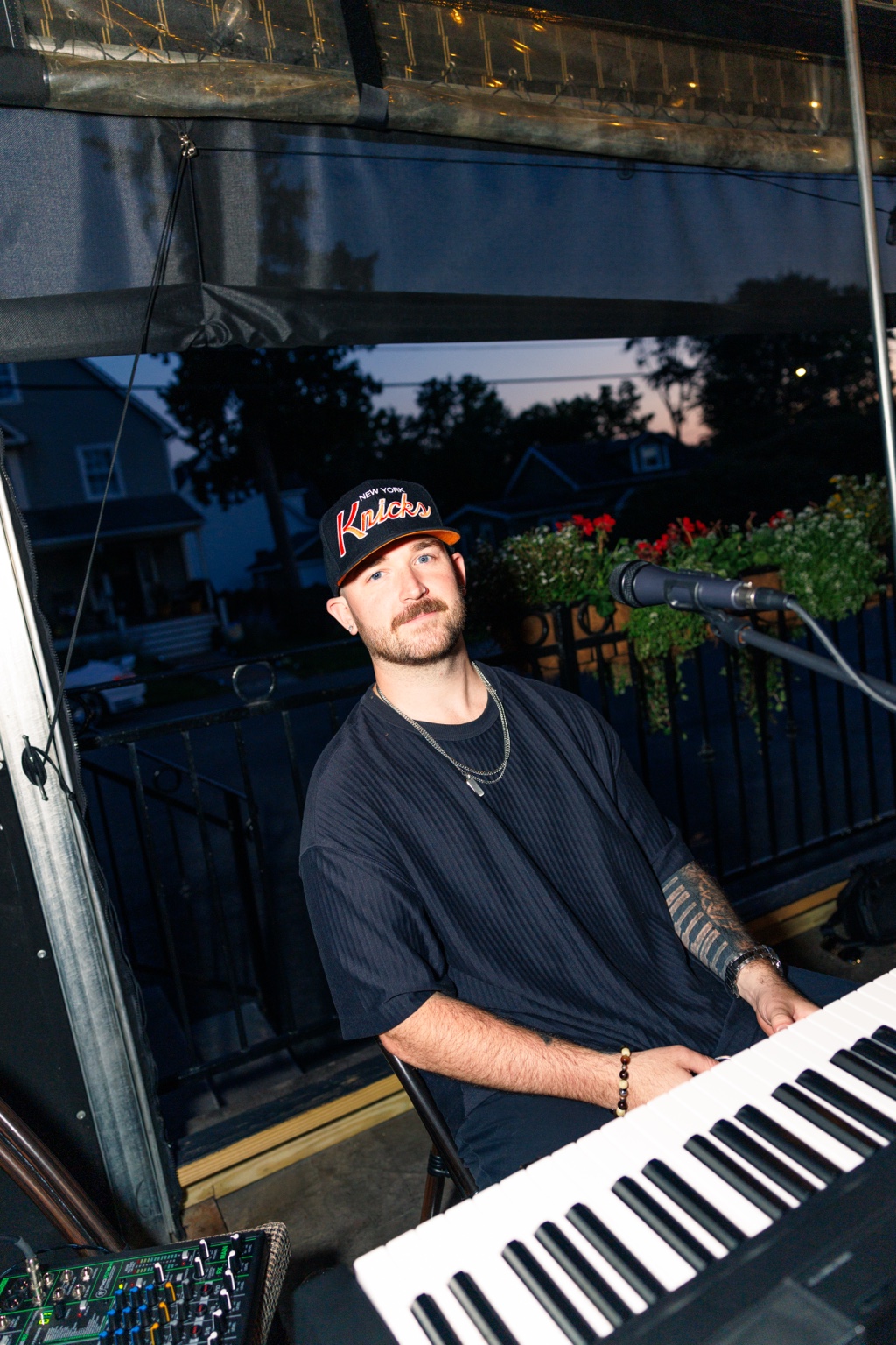 Ethan Levy performing at the keyboard