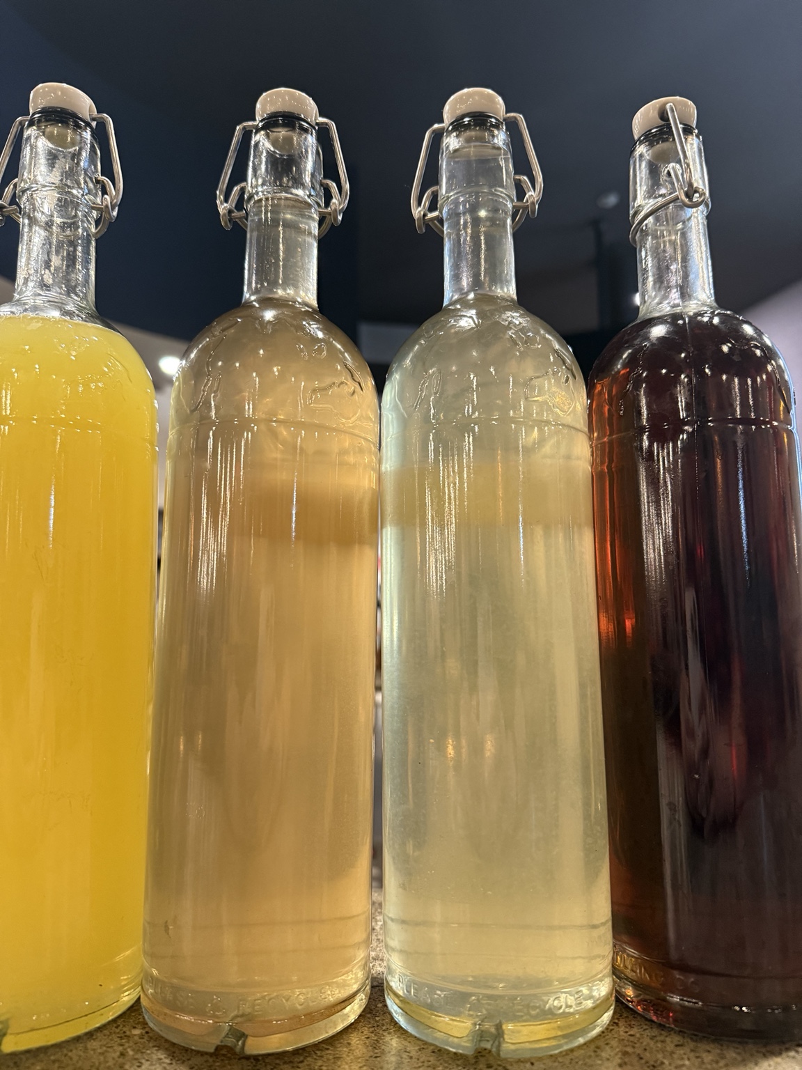 Colorful house-infused cellos at Element Kitchen